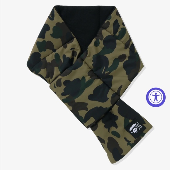 A Bathing Ape Other - NWT BAPE A Bathing Ape Pocket Down Puffer Scarf Green Camo